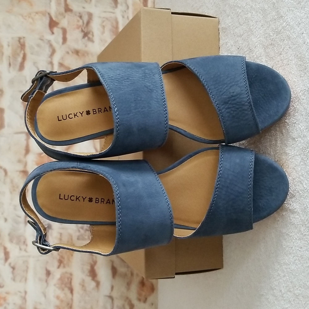 New Lucky Brand Lattela Wedge Sandals - Picture 7 of 8